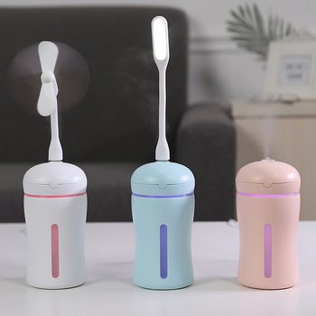 曲線瓶加濕器-180ml/附USB小夜燈 風扇-可印刷_1