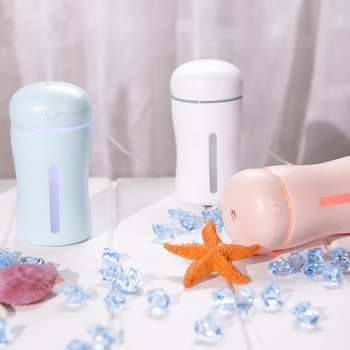 曲線瓶加濕器-180ml/附USB小夜燈 風扇-可印刷_2