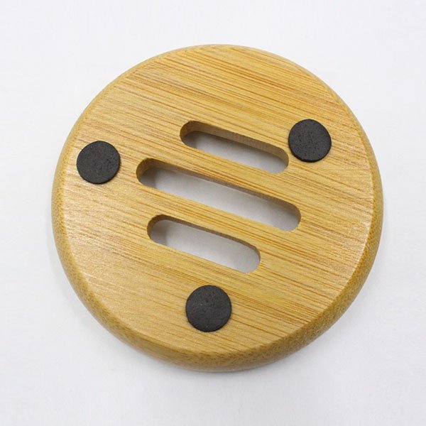 桌上型單層竹木肥皂盒-圓形_4