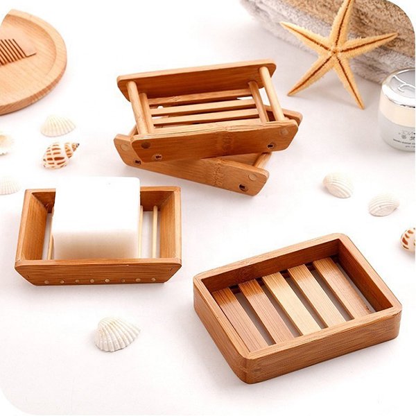 桌上型單層竹木肥皂盒-長方形_4