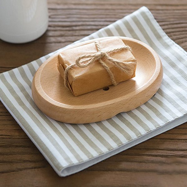 桌上型單層竹木肥皂盒-橢圓形_4