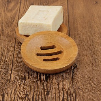 桌上型單層竹木肥皂盒-圓形_2