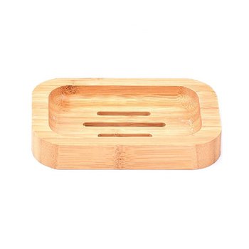 桌上型單層竹木肥皂盒-長方形_0