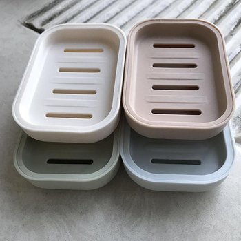 桌上型雙層塑料肥皂盒-長方形_2