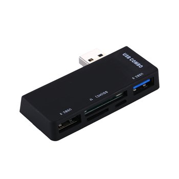 USB 3.0讀卡機-支援TF/SD/MMC卡/2USB-ABS材質_0