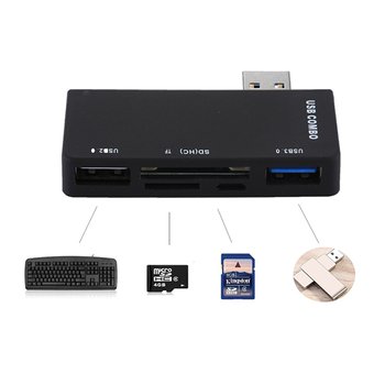 USB 3.0讀卡機-支援TF/SD/MMC卡/2USB-ABS材質_3