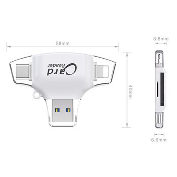 USB 2.0/Lightning/Type-C/Micro讀卡機-支援TF/SD卡-塑料材質_2