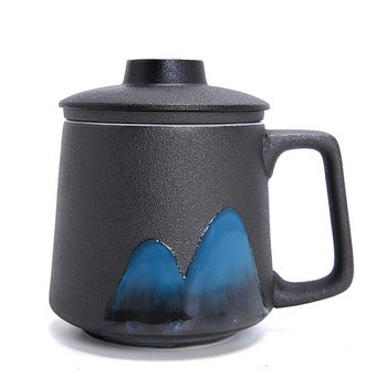 420ml日式陶瓷馬克杯-附蓋子/濾茶器_0