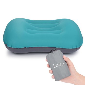 單向閥人工充氣式長型旅行充氣枕頭-聚酯纖維_0