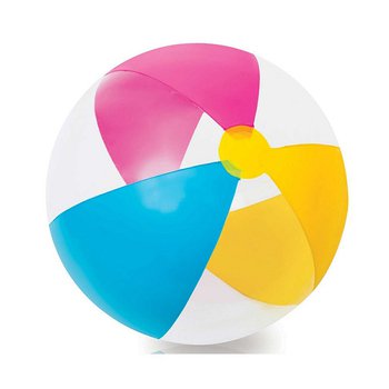 沙灘球-PVC半透明彩色充氣沙灘球-客製化印刷logo_0