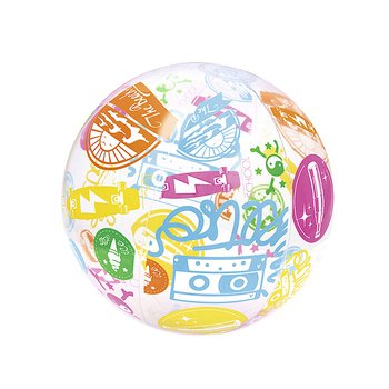 沙灘球-PVC半透明水彩風格充氣沙灘球-客製化印刷logo_2