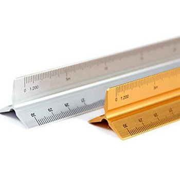 30cm鋁製金屬立體三角形直尺_1