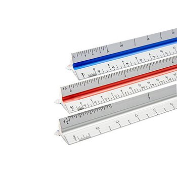 30cm鋁製金屬立體三角形直尺_2