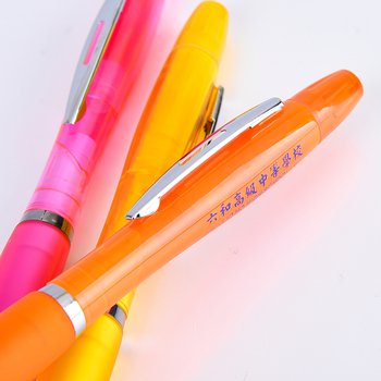 二合一雙頭廣告筆-螢光筆兩用筆_4