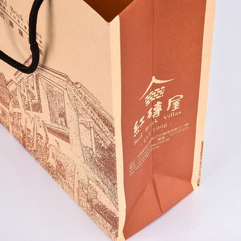 150P赤牛皮紙袋-22.5x28x10.5cm單色單面印刷手提袋-客製化紙袋設計 _1
