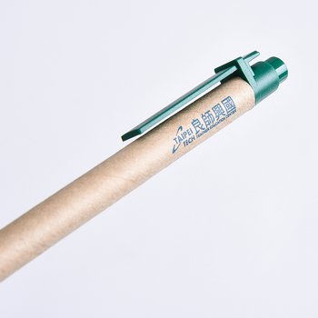 廣告筆-按壓式環保紙筆管推薦禮品-單色原子筆-採購客製印刷贈品筆_1