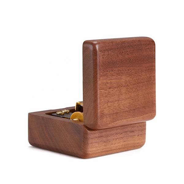 簡約方形木製音樂盒_3