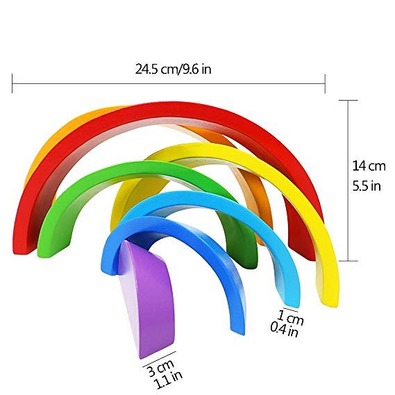 彩虹弧形兒童益智積木_4