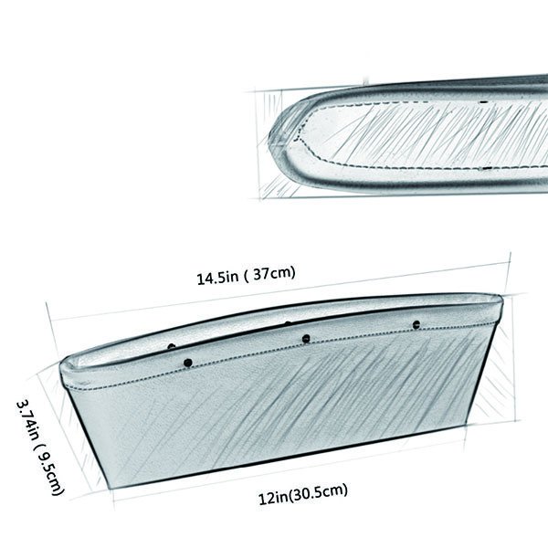皮革汽車座椅縫隙收納袋_4