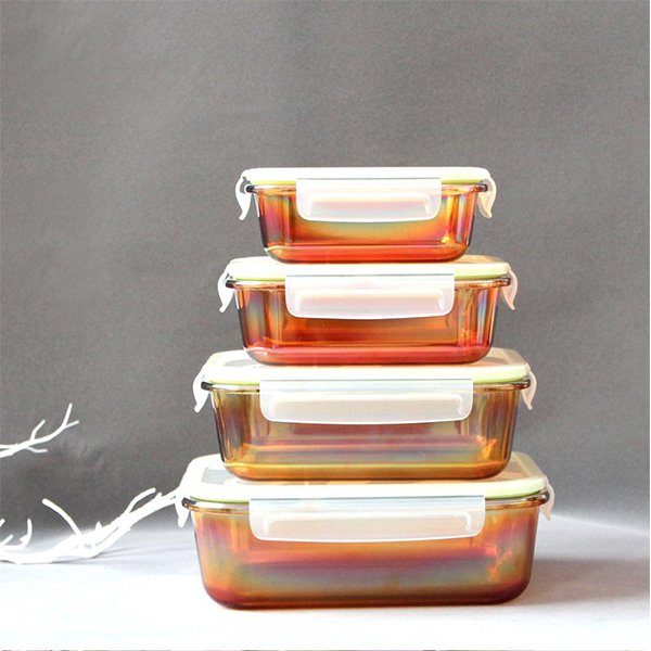 琥珀色玻璃保鮮餐盒 -1