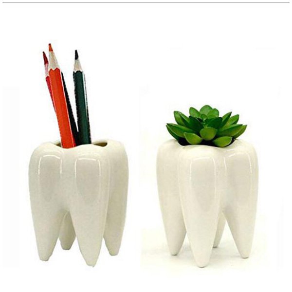 牙齒造型陶瓷筆筒-1