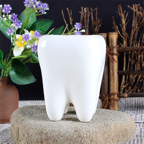 牙齒造型陶瓷筆筒-4