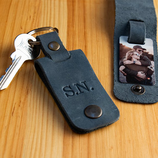 可印製照片皮革鑰匙圈-4