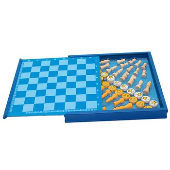 二合一抽屜式可收納木製西洋棋/象棋套組_2