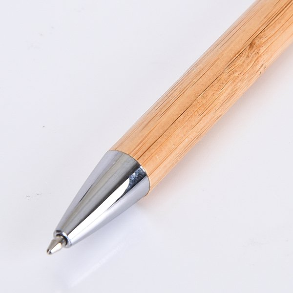 按壓式竹製筆管單色筆_2