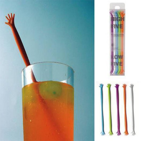 彩色手掌造型PP雞尾酒飲料攪拌棒_2