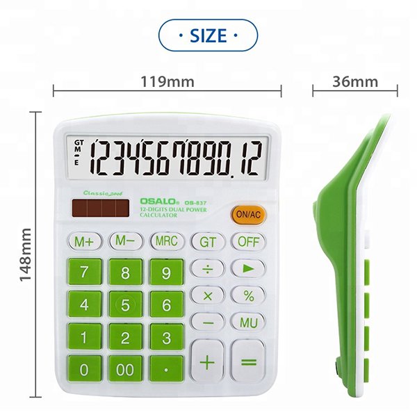基本款12位數太陽能計算機-4