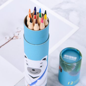 12色長彩色鉛筆-紙圓筒廣告印刷禮品-客製印刷贈品筆_3