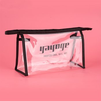 黑邊手提透明化妝拉鍊包_1