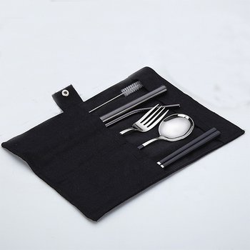 不鏽鋼餐具6件組-筷.叉.匙.吸管x2.刷子-附布套收納袋_3