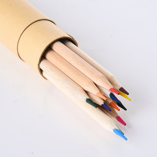 彩色鉛筆-牛皮紙圓筒廣告印刷禮品-3