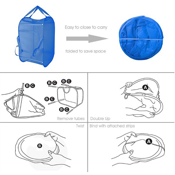 大尺寸網狀可摺疊彈出式洗衣籃_3