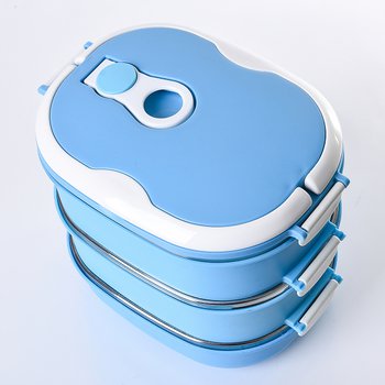 長方形保溫不锈鋼餐具盒-藍色款-可客製化印刷企業LOGO_1