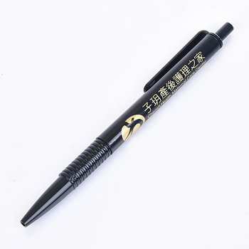 廣告筆-造型防滑筆管禮品-黑色原子筆-二款筆桿可選-採購訂製贈品筆_2