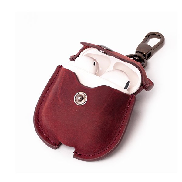 皮革防丟耳機充電盒保護收納袋-1