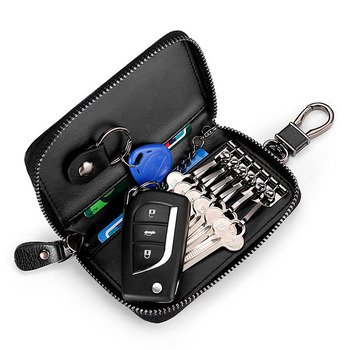 鑰匙包-真皮拉鍊式信用卡鑰匙包-可客製化印刷LOGO_0