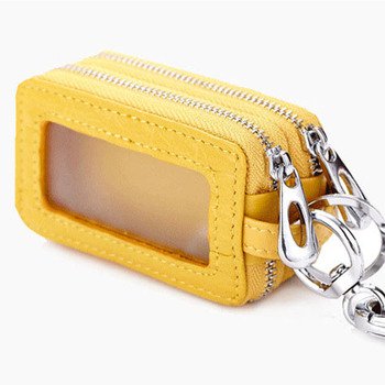 鑰匙包-真皮多色雙拉鍊式鑰匙包-可客製化印刷LOGO_3