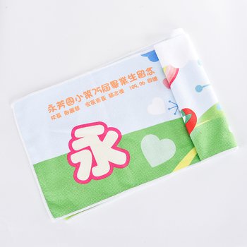 長型毛巾-19x110cm本白毛巾布-單面彩色印刷(同67BT-0043)-永芳國小_0