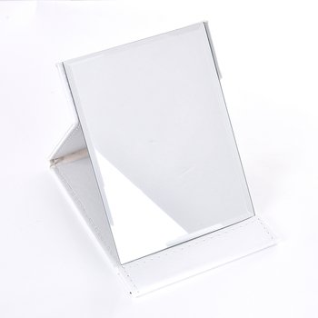 PU皮製化妝鏡-便攜式折疊鏡皮質鏡子_0