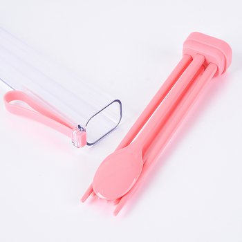 AS塑料餐具3件組-筷.叉.匙-附方形塑膠收納盒-掛勾設計_1
