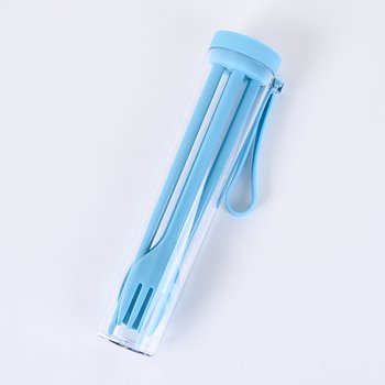 AS塑料餐具3件組-筷.叉.匙-附圓柱形塑膠收納盒-掛勾設計_0