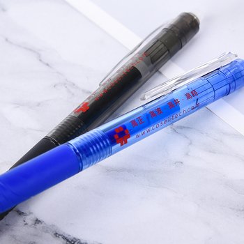 廣告筆-按鍵式擦擦筆單色原子筆-工廠客製化印刷贈品筆_3