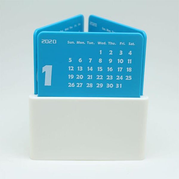 塑膠三角形筆筒桌曆_1