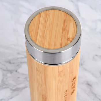 500ml不鏽鋼竹製保溫杯-可客製化印刷企業LOGO或宣傳標語_1