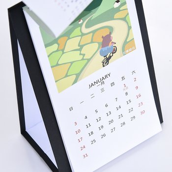 直式38開客製化三角桌曆-9.5x19.5cm-三角桌曆禮贈品印刷logo_2