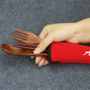 木製餐具3件組-筷.叉.匙-附潛水布拉鍊收納袋_3